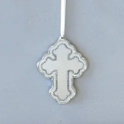 BABY Pearl Cross Ornament