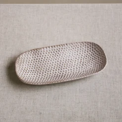 CERAMIC Aurora Rectangular Platter (Dusty White)
