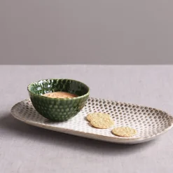 CERAMIC Aurora Rectangular Platter (Dusty White)