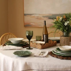 CERAMIC Valentina Salad Plate Set of 4 (Dusty White)