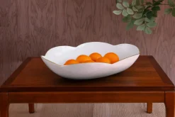 ENCANTO Amelia Extra Large Oval Bowl Camellia and White