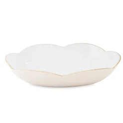 ENCANTO Amelia Extra Large Oval Bowl Cream and White
