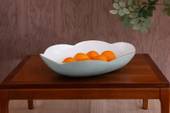 ENCANTO Amelia Extra Large Oval Bowl Slate and White