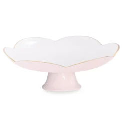 ENCANTO Amelia Pedestal Cake Plate Camellia and White