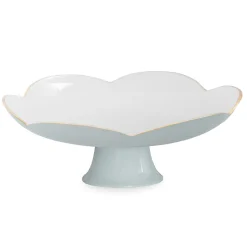 ENCANTO Amelia Pedestal Cake Plate Slate and White