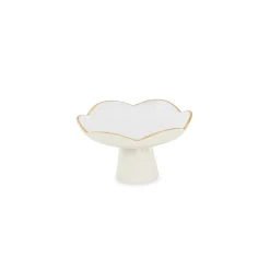 ENCANTO Amelia Small Pedestal Cream and White