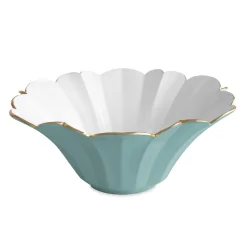 ENCANTO Avril Large Bowl (Turquoise and White)