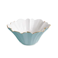 ENCANTO Avril Medium Bowl (Turquoise and White)