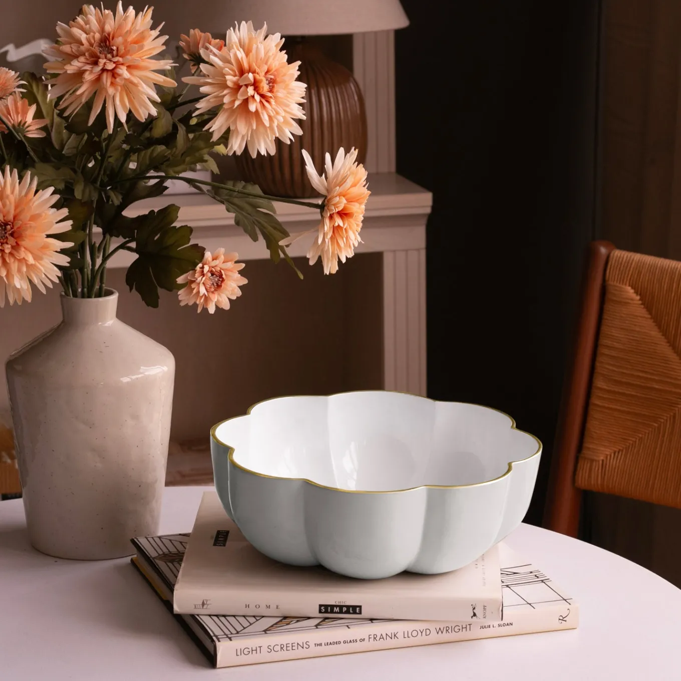 ENCANTO Calabaza Large Bowl (Dove and White)