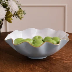 ENCANTO Carola Extra Large Bowl Slate & White