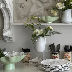 ENCANTO Carola Large Pedestal (Pistachio and White)