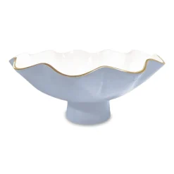 ENCANTO Carola Large Pedestal (Periwinkle and White)