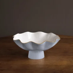 ENCANTO Carola Large Pedestal (Periwinkle and White)