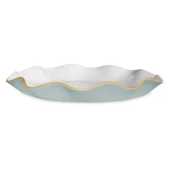 ENCANTO Carola Large Round Platter Slate and White