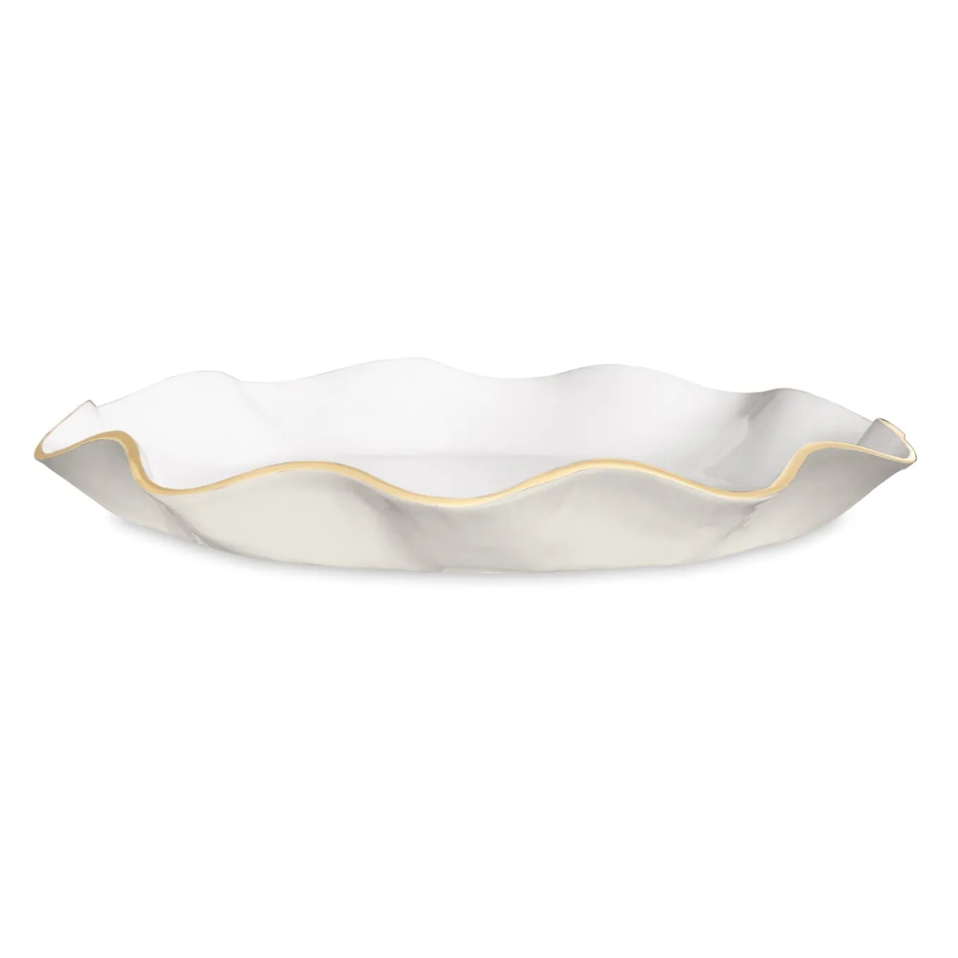 ENCANTO Carola Large Round Platter (Cream and White)