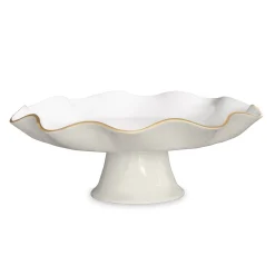 ENCANTO Carola Pedestal Cake Plate (Cream and White)