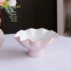 ENCANTO Carola Small Pedestal (Camellia and White)