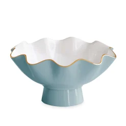 ENCANTO Carola Small Pedestal (Turquoise and White)