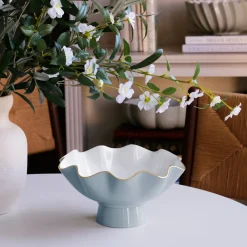 ENCANTO Carola Small Pedestal (Slate and White)