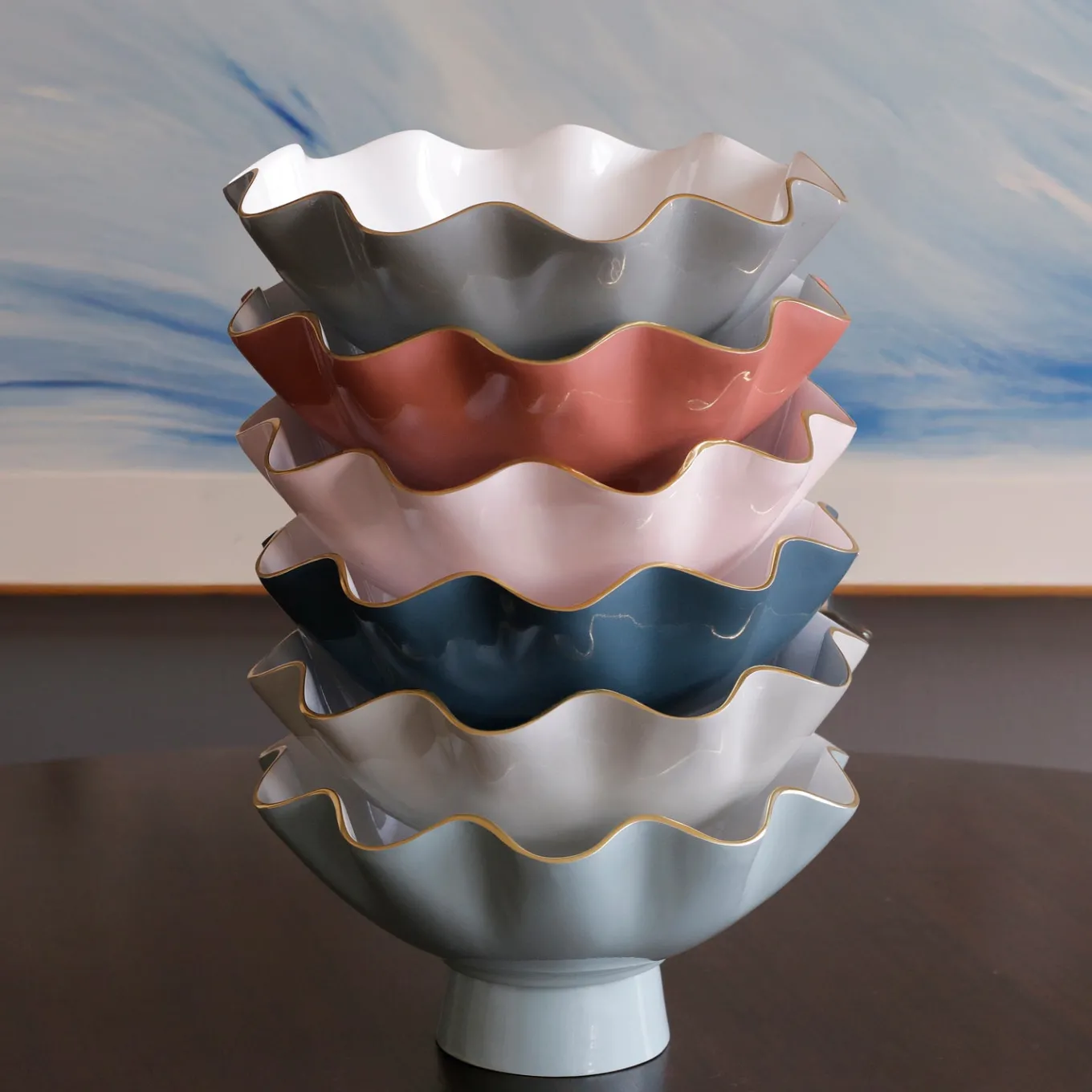 ENCANTO Carola Small Pedestal (Midnight and White)