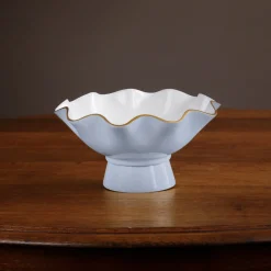 ENCANTO Carola Small Pedestal (Periwinkle and White)