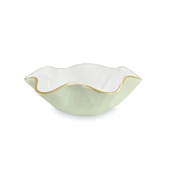 ENCANTO Carola Small Round Bowl (Pistachio and White)
