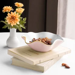 ENCANTO Carola Small Round Bowl (Camellia and White)