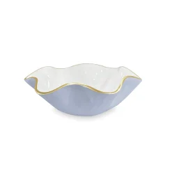 ENCANTO Carola Small Round Bowl (Periwinkle and White)
