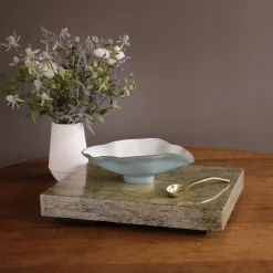 ENCANTO Claire Small Oval bowl with spoon Slate & White