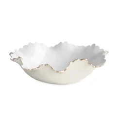 ENCANTO Colette Large Bowl (Cream and White)