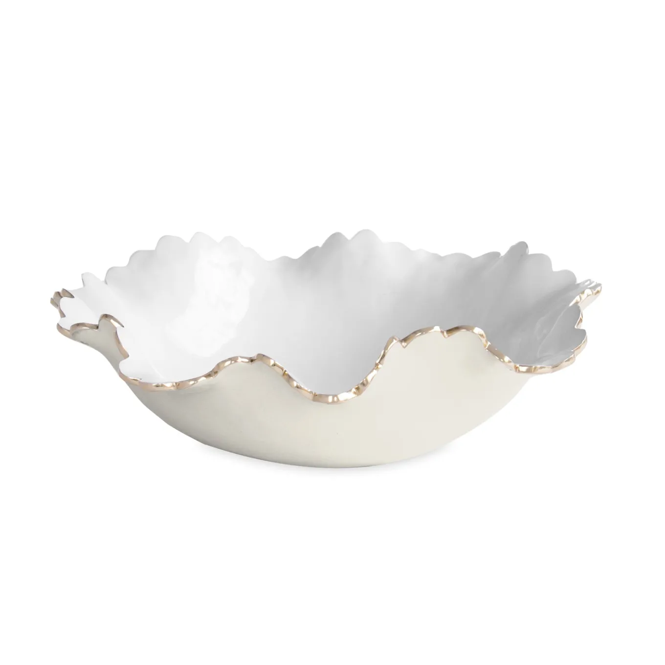 ENCANTO Colette Large Bowl (Cream and White)