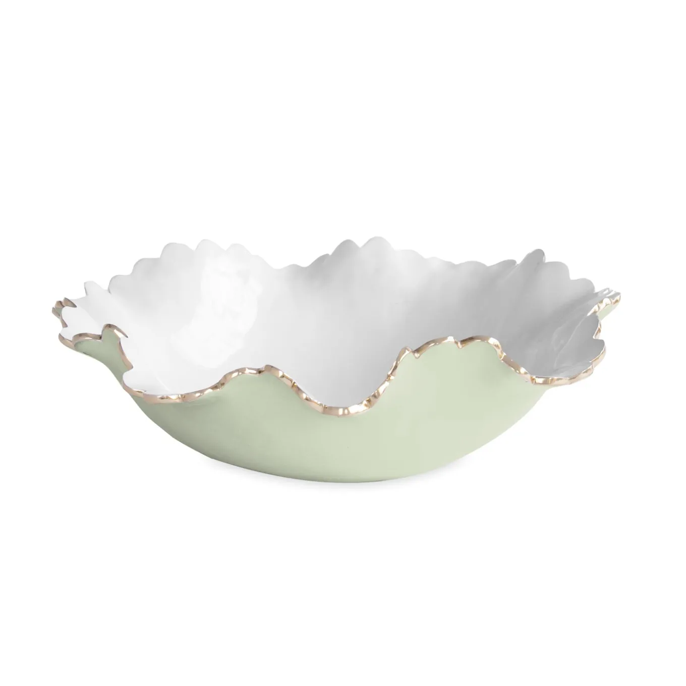 ENCANTO Colette Large Bowl (Pistachio and White)