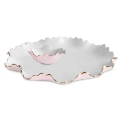 ENCANTO Colette Large Chip and Dip (Camellia and White)