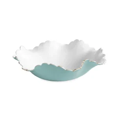 ENCANTO Colette Medium Bowl (Turquoise and White)