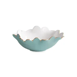 ENCANTO Colette Mini Round Bowl (Turquoise and White)