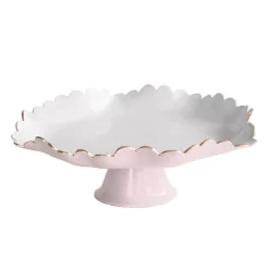 ENCANTO Colette Pedestal Cake Plate (Camellia and White)