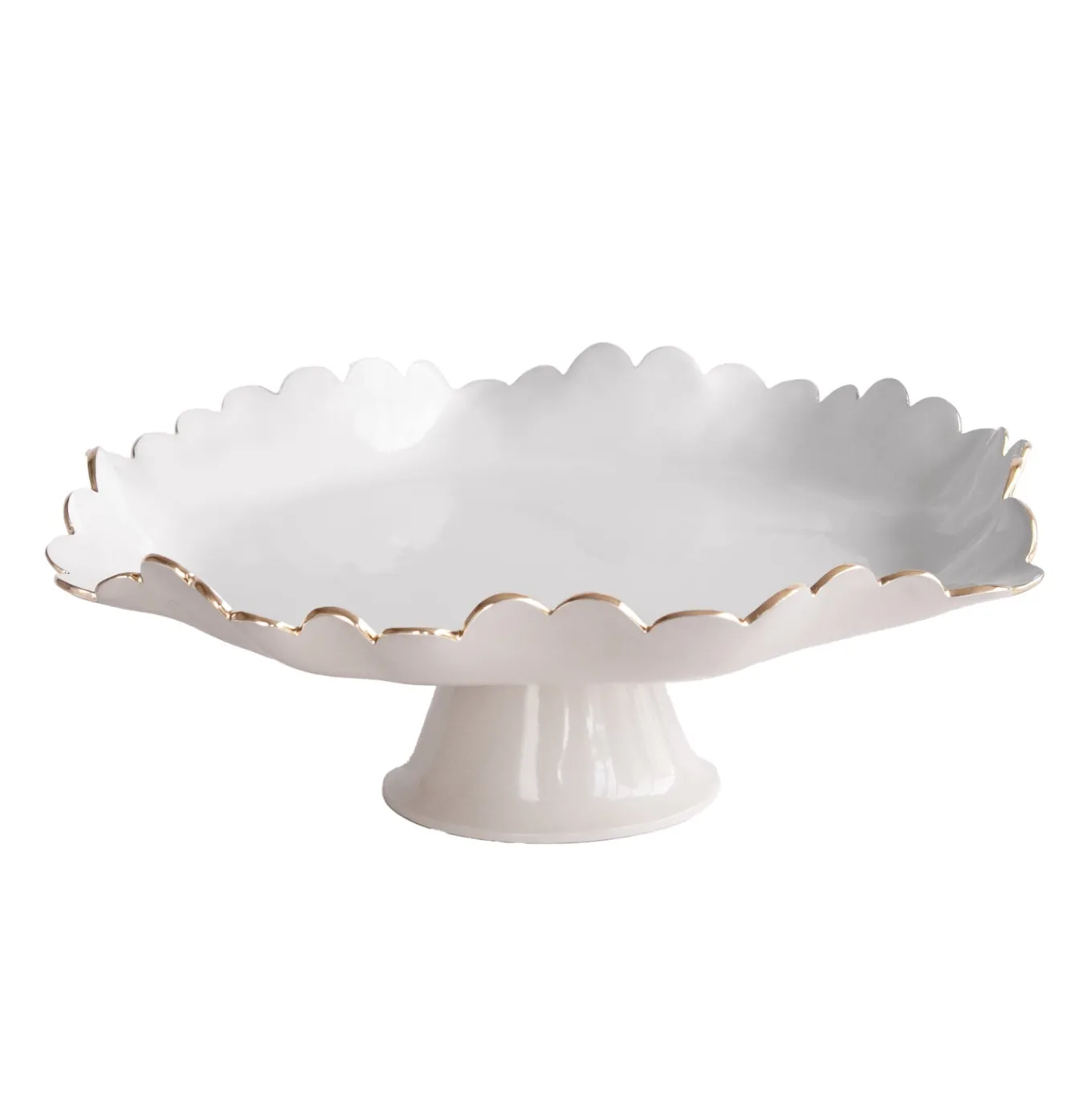 ENCANTO Colette Pedestal Cake Plate (Cream and White)