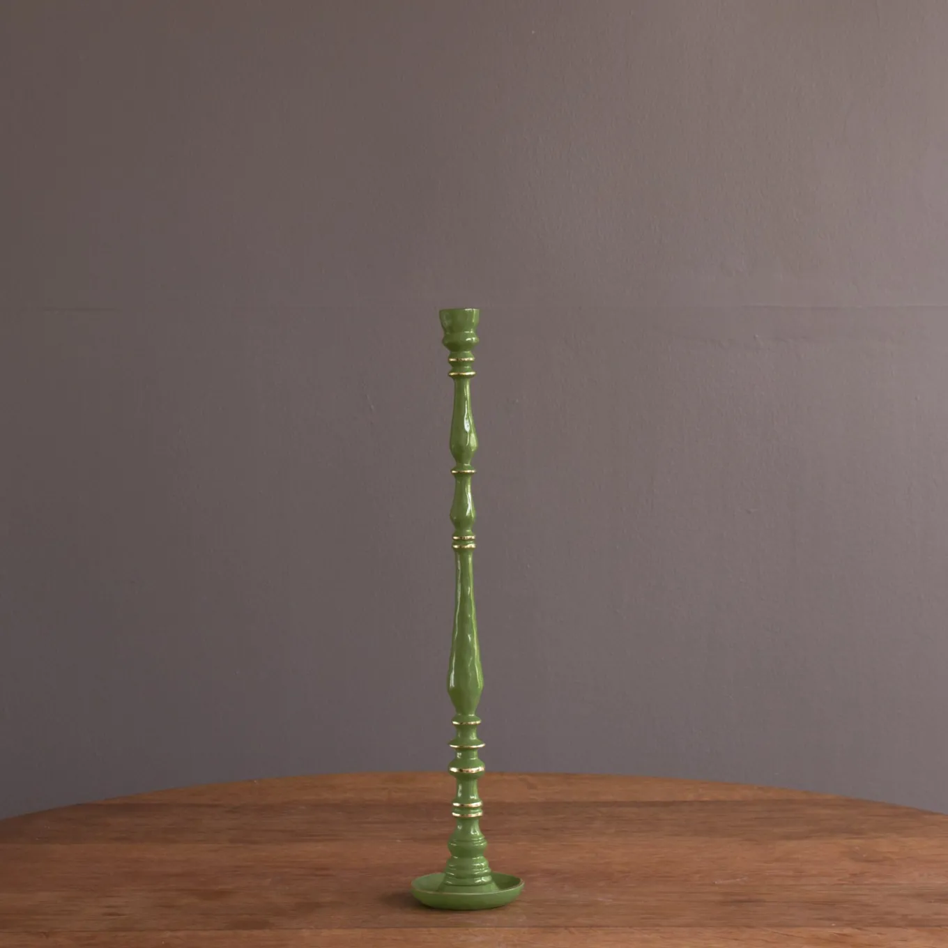 ENCANTO Crosby Large Candlestick Holder (Leaf Green)