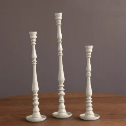 ENCANTO Crosby Large Candlestick Holder (Cream)