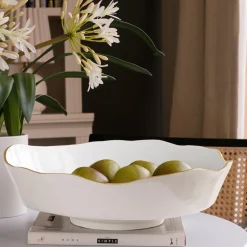 ENCANTO Dakota Large Bowl (Cream and White)