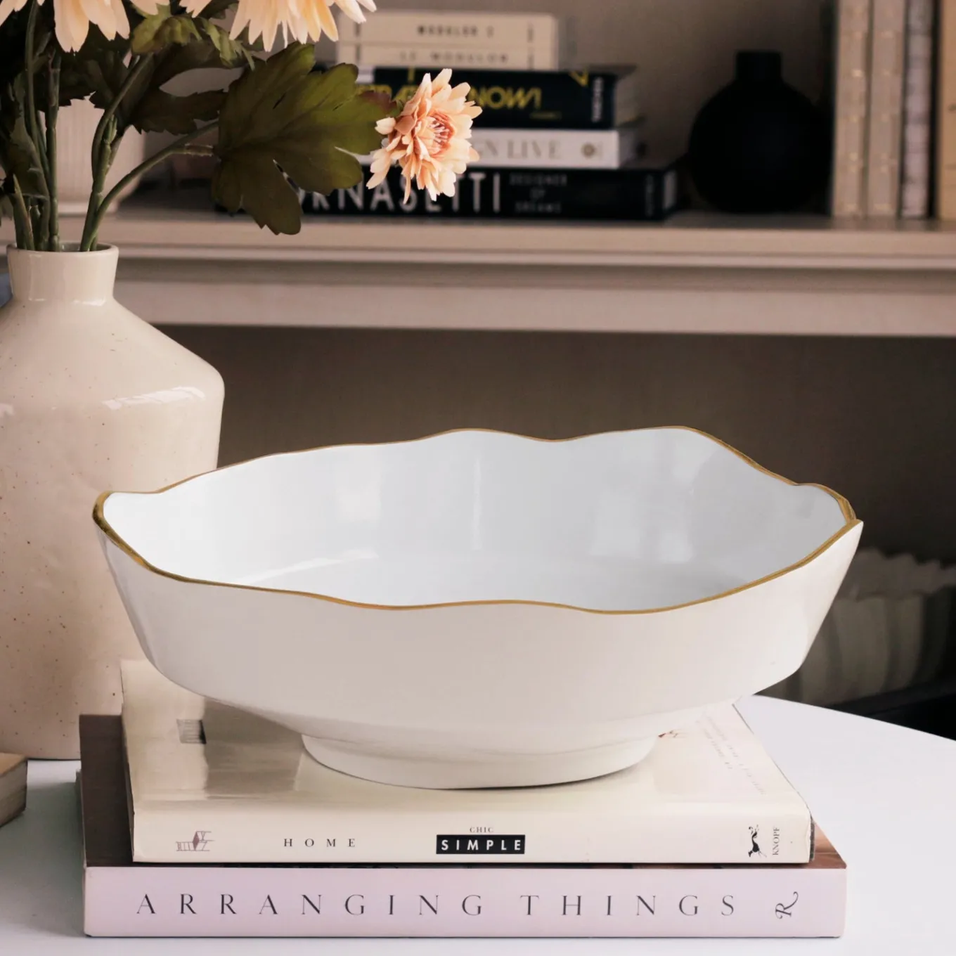 ENCANTO Dakota Medium Bowl (Cream and White)