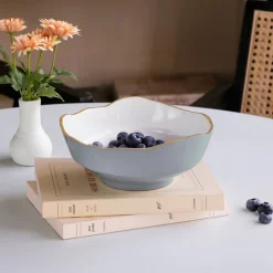 ENCANTO Dakota Small Bowl (Slate and White)