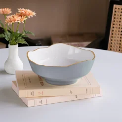 ENCANTO Dakota Small Bowl (Slate and White)