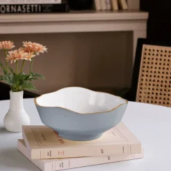 ENCANTO Dakota Small Bowl (Slate and White)