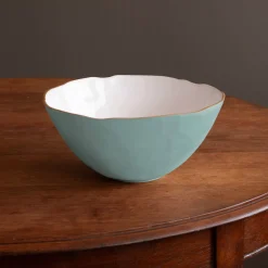 ENCANTO Demeter Large Bowl (Turquoise and White)