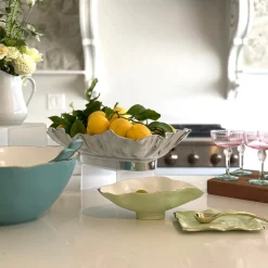 ENCANTO Demeter Large Bowl (Turquoise and White)