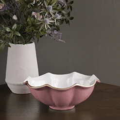 ENCANTO Devon Medium Bowl (Pink and White)