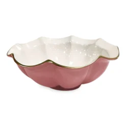 ENCANTO Devon Medium Bowl (Pink and White)