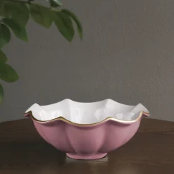 ENCANTO Devon Medium Bowl (Pink and White)