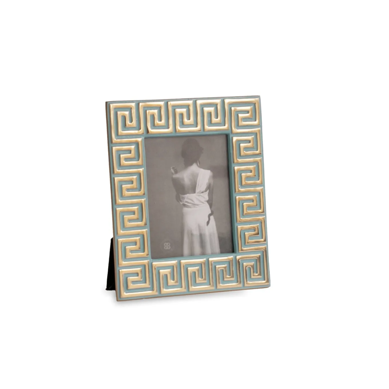 ENCANTO Greek Key Frame 4 x 6 (Turquoise)